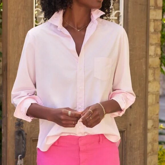 Frank & Eileen Eileen Shirt Baby Pink Button Down Long Sleeve Women's Sz S B10 - Picture 4 of 14